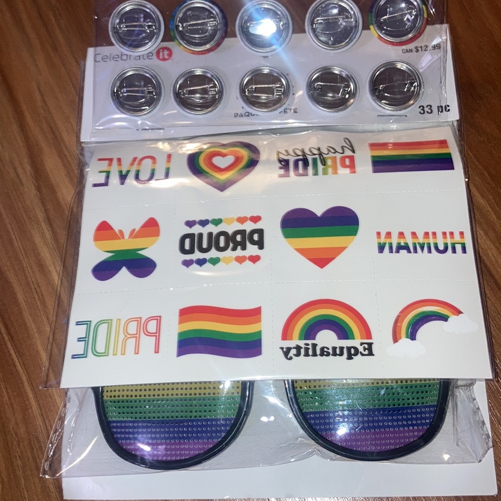 FINAL DROP 🚨NWT Pride Mega bundle Variety Pack Tattoos Sunglasses pride tattoos - Picture 4 of 4